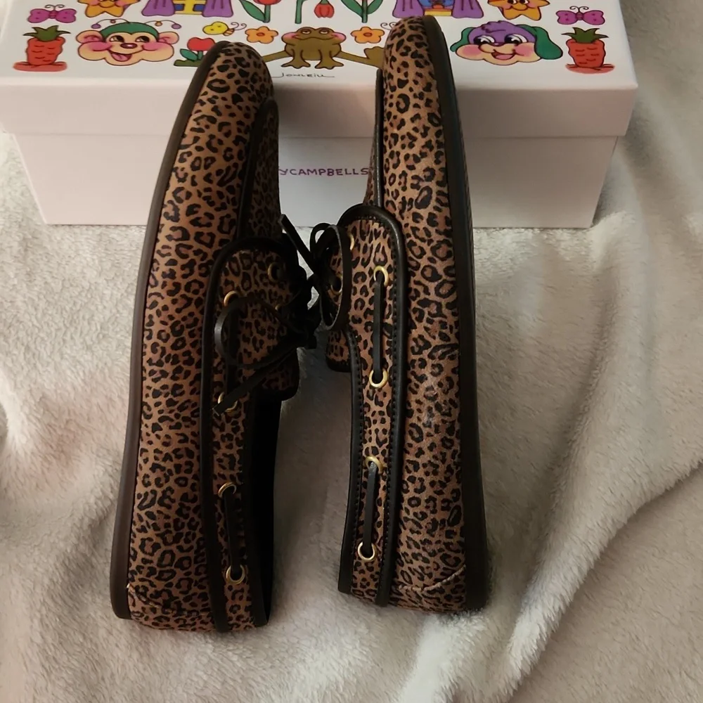 Nib Jeffrey Campbell Cheetah Print Boat Shoe Sz9 Women - Picture 5 of 7